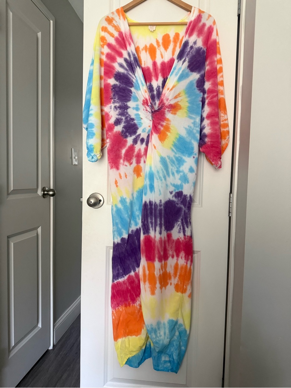 Surf Gypsy Tie-Dye Maxi Dress/ Beach Coverup Festival Beach Vacation